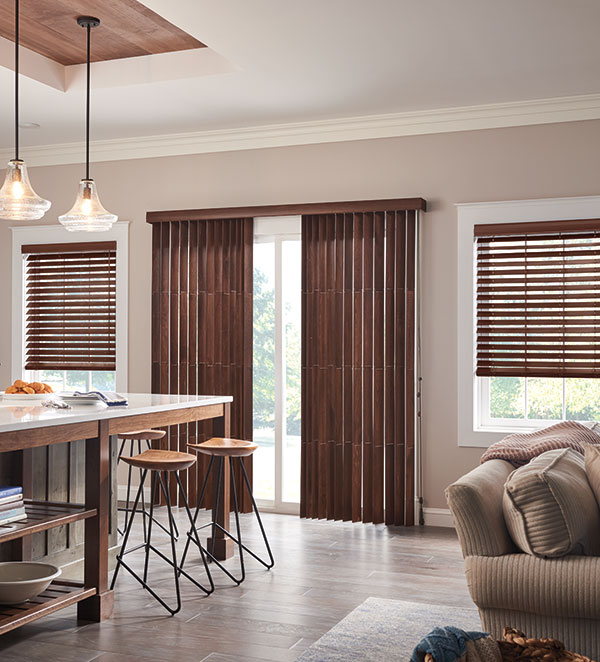 photo of wood blinds