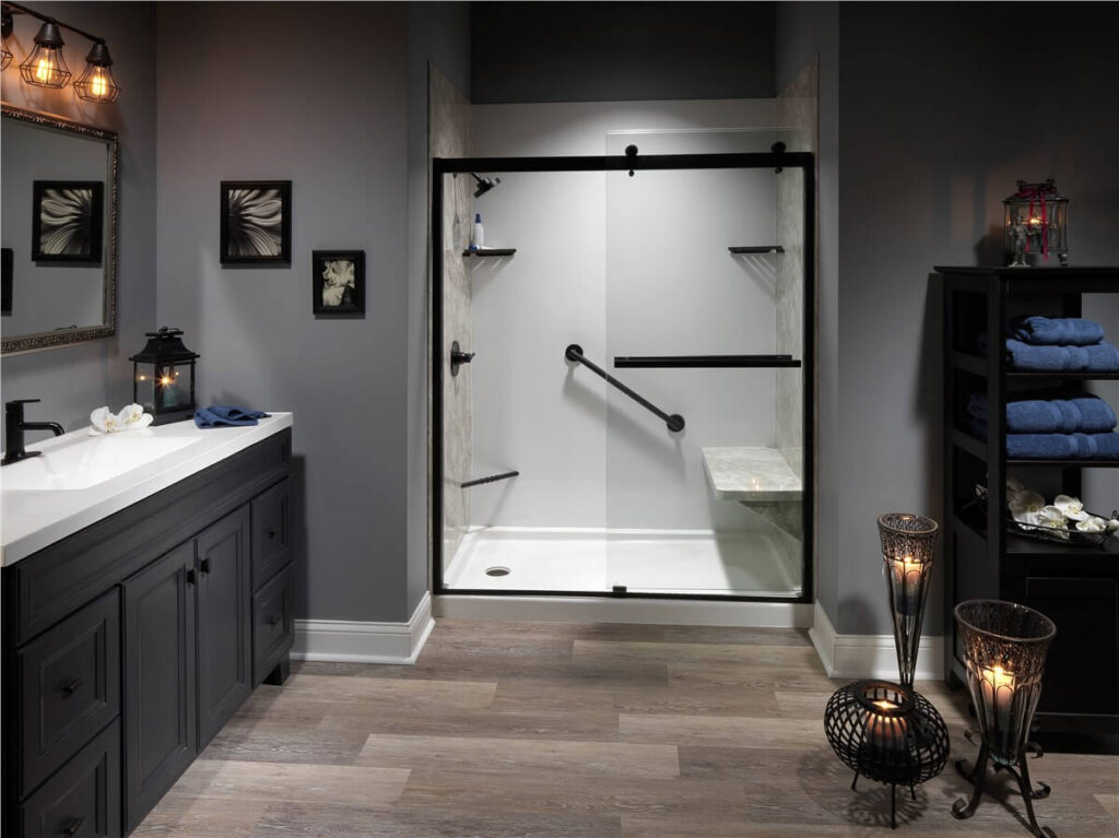 Stylish Glass Walk-In Shower and Tub Combination