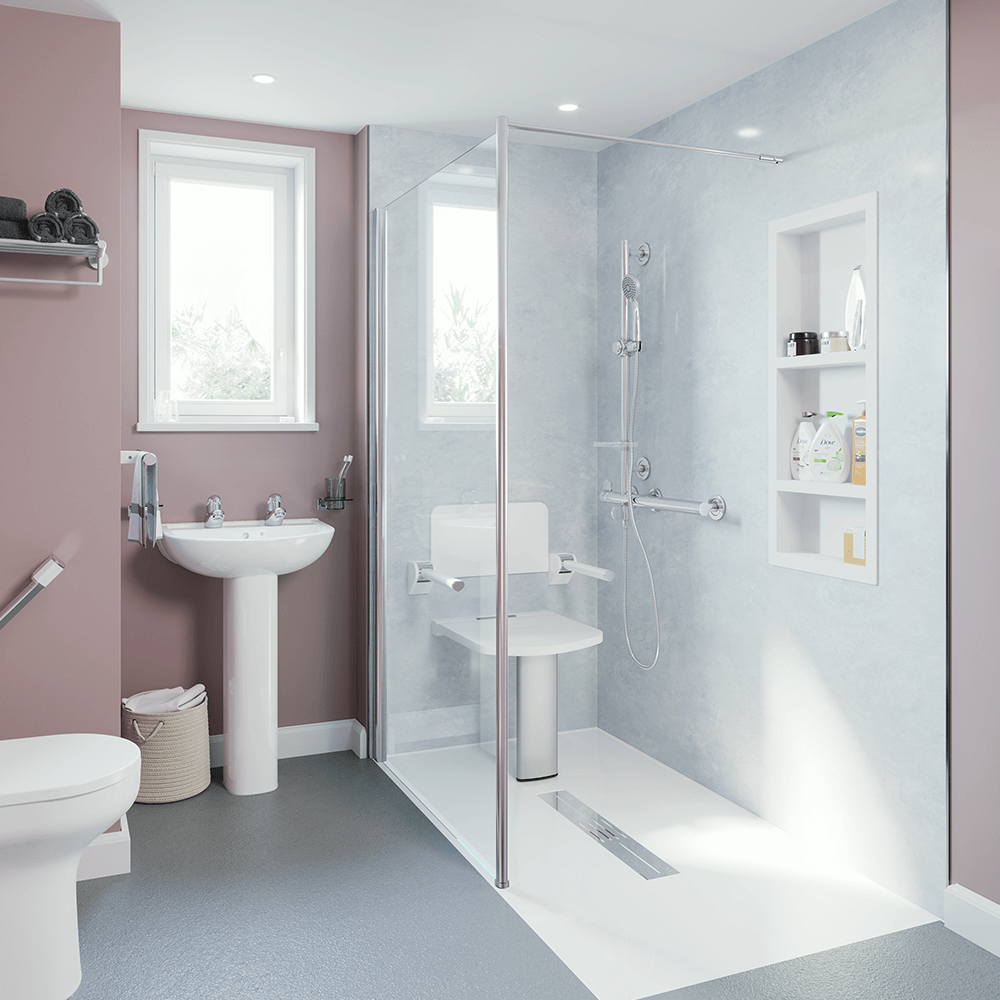 Antimicrobial Materials Used with Apex Walk-In Shower Systems