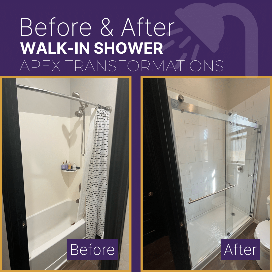 Apex Windows and Bath Walk-In Shower Transformations